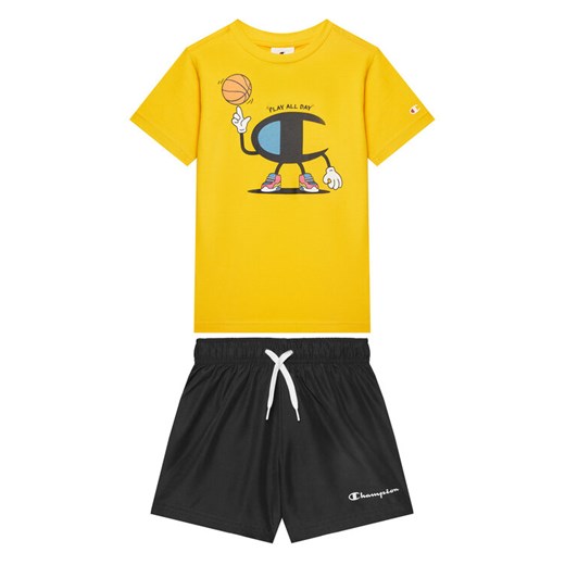 Champion Komplet t-shirt i spodenki 307062 Żółty Regular Fit ze sklepu MODIVO w kategorii Komplety chłopięce - zdjęcie 183593332