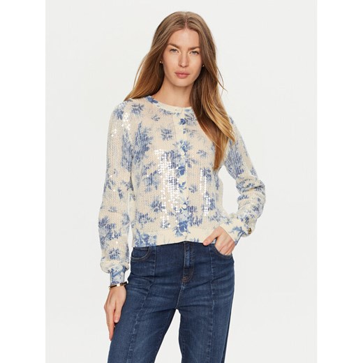 TWINSET Kardigan 241TT3282 Niebieski Regular Fit ze sklepu MODIVO w kategorii Swetry damskie - zdjęcie 183593372