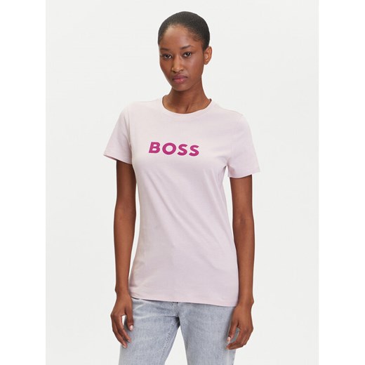 BOSS T-Shirt C_Elogo_5 50501139 Różowy Regular Fit ze sklepu MODIVO w kategorii Bluzki damskie - zdjęcie 183593441