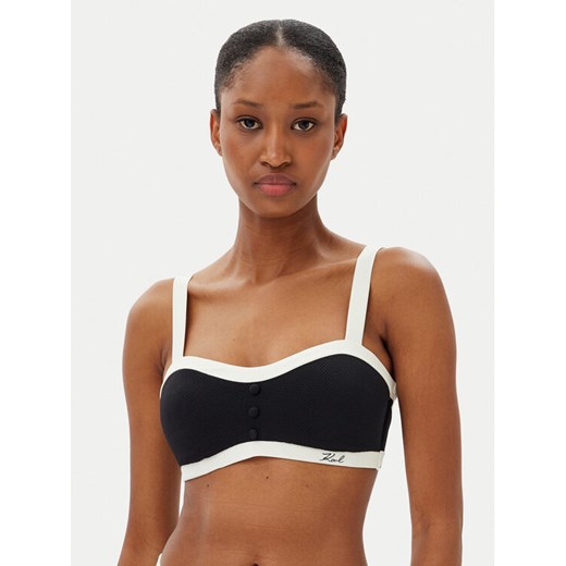 KARL LAGERFELD Góra od bikini A2W46018 Czarny ze sklepu MODIVO w kategorii Stroje kąpielowe - zdjęcie 183593451