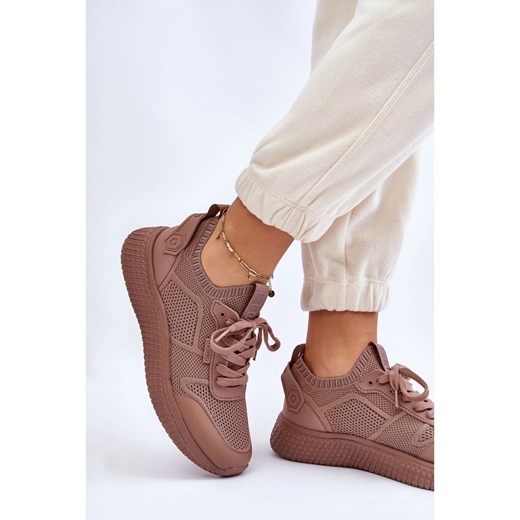 Sneakersy damskie półbuty memory foam Big Star LL274416 beżowe beżowy 36 ButyModne.pl