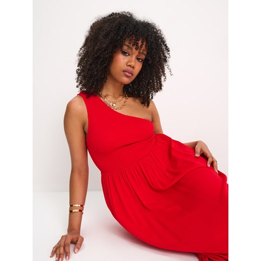 Sukienka Sinsay z okrągłym dekoltem bez rękawów