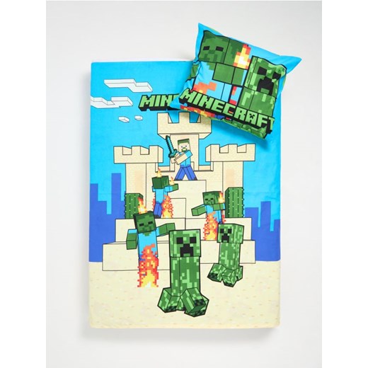 Sinsay - Dwustronny komplet pościeli Minecraft - zielony ze sklepu Sinsay w kategorii Pościel dziecięca - zdjęcie 183595612