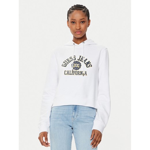 Guess Bluza W5RQ29 K68I4 Biały Regular Fit ze sklepu MODIVO w kategorii Bluzy damskie - zdjęcie 183595722