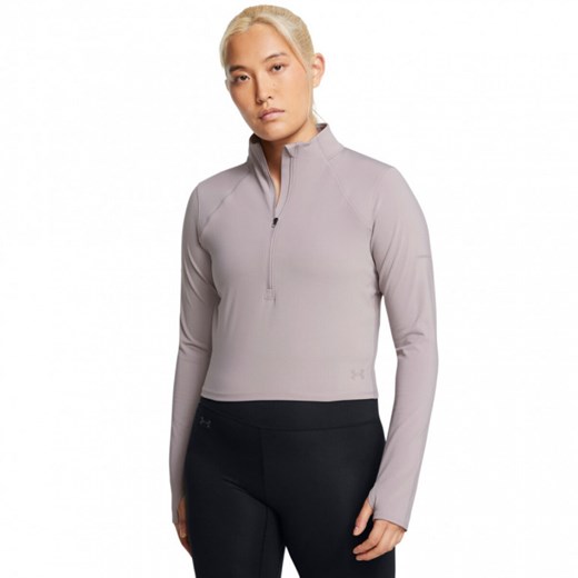 Damski longsleeve do biegania Under Armour UA Launch Elite Half Zip - beżowy ze sklepu Sportstylestory.com w kategorii Bluzki damskie - zdjęcie 183595962