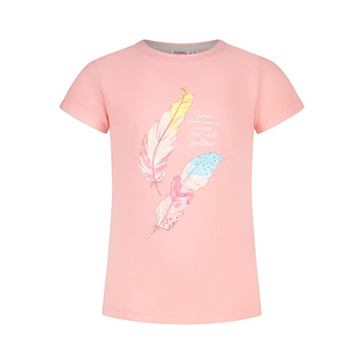 Topo Koszulka &quot;Feather&quot; w kolorze jasnoróżowym ze sklepu Limango Polska w kategorii Bluzki dziewczęce - zdjęcie 183596052