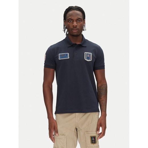 Aeronautica Militare Polo 251PO1851P344 Granatowy Regular Fit ze sklepu MODIVO w kategorii T-shirty męskie - zdjęcie 183596472