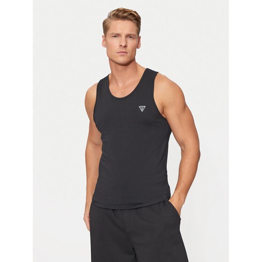Guess Tank top U97M02 KCD31 Czarny Regular Fit ze sklepu MODIVO w kategorii T-shirty męskie - zdjęcie 183596961