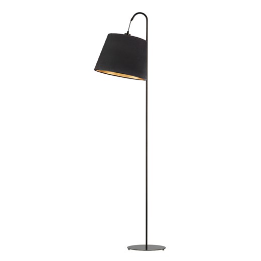 Czarna lampa podłogowa TALLIN VELUR z abażurem ze złotym wnętrzem ze sklepu Lysne w kategorii Lampy podłogowe - zdjęcie 183597303