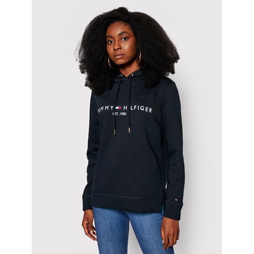 Tommy Hilfiger Bluza Heritage WW0WW31998 Granatowy Regular Fit ze sklepu MODIVO w kategorii Bluzy damskie - zdjęcie 183597532