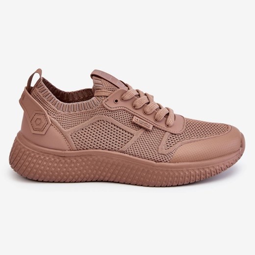 Sneakersy damskie półbuty memory foam Big Star LL274416 beżowe beżowy ze sklepu ButyModne.pl w kategorii Buty sportowe damskie - zdjęcie 183597980