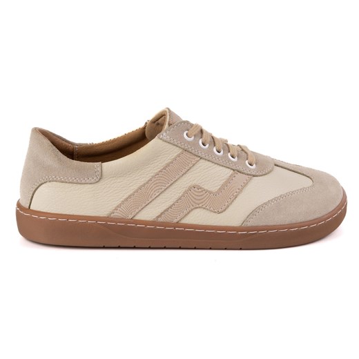 Buty barefoot damskie skórzane Olivier Eliza beżowe beżowy ze sklepu ButyModne.pl w kategorii Półbuty damskie - zdjęcie 183597993