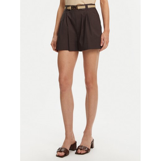 TWINSET Szorty materiałowe 251TT2106 Brązowy Loose Fit ze sklepu MODIVO w kategorii Szorty - zdjęcie 183601141