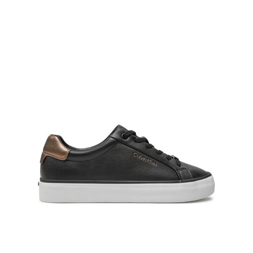 Sneakersy Calvin Klein Vulc Lace Up Saff Fox W/Met Bt HW0HW02104 Czarny ze sklepu eobuwie.pl w kategorii Buty sportowe damskie - zdjęcie 183601633