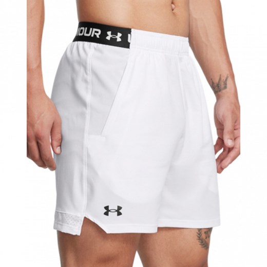 Męskie spodenki treningowe Under Armour UA Vanish Woven 6in Shorts - białe ze sklepu Sportstylestory.com w kategorii Spodenki męskie - zdjęcie 183602712