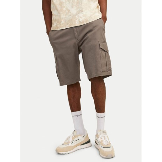 Jack&Jones Szorty materiałowe Jpstjoe 12182555 Szary Regular Fit ze sklepu MODIVO w kategorii Spodenki męskie - zdjęcie 183602973