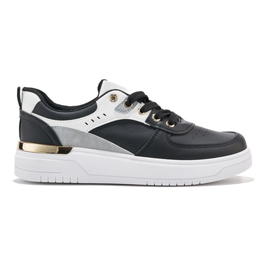 Czarne buty sportowe na platformie ze sklepu ButyModne.pl w kategorii Buty sportowe damskie - zdjęcie 183603534