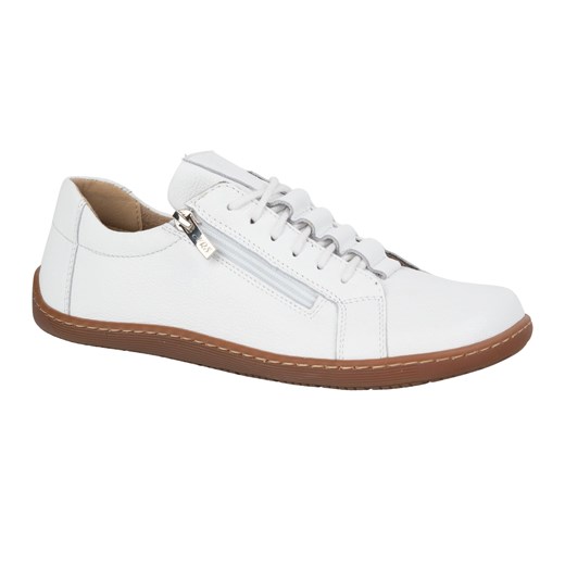 Olivier Buty minimalistyczne barefoot skórzane damskie 1242 białe ze sklepu ButyModne.pl w kategorii Półbuty damskie - zdjęcie 183603574