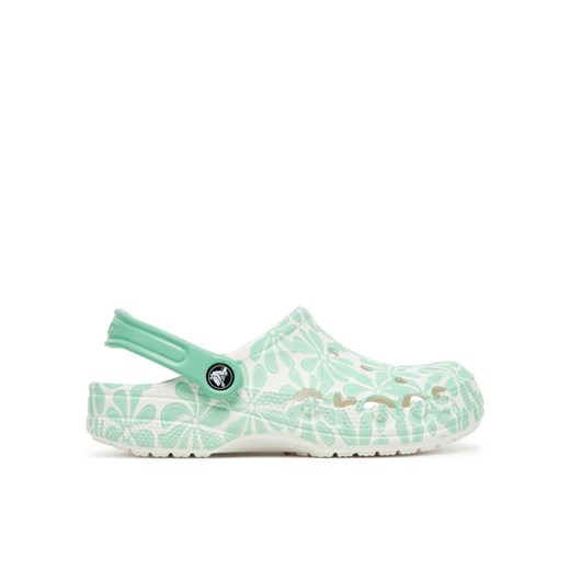 Crocs Klapki BAYA GRAPHIC CLOG 206230-3U3 Biały ze sklepu MODIVO w kategorii Klapki damskie - zdjęcie 183603890