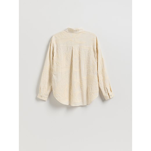 Reserved - Koszula z wyszywanym wzorem - beżowy Reserved M Reserved