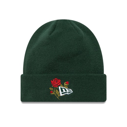 Czapka New Era Rose Icon Cuff Knit Beanie 60580736 Zielony ze sklepu eobuwie.pl w kategorii Czapki zimowe męskie - zdjęcie 183606554