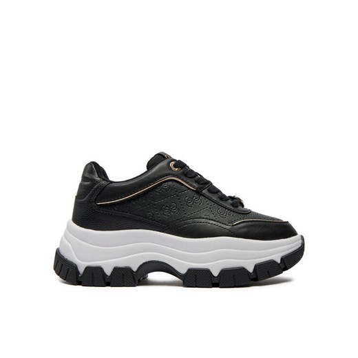 Sneakersy Guess Berrett FLTBER ELE12 Czarny ze sklepu eobuwie.pl w kategorii Buty sportowe damskie - zdjęcie 183606671