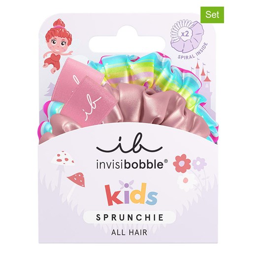 Invisibobble Gumki (4 szt.) &quot;Sprunchie&quot; w kolorze jasnoróżowym ze wzorem ze sklepu Limango Polska w kategorii Ozdoby do włosów dziewczęce - zdjęcie 183609684