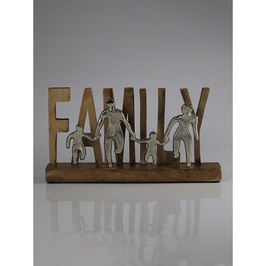AM Design Figurka dekoracyjna &quot;Family&quot; w kolorze brązowo-srebrnym - 31 x 16 cm ze sklepu Limango Polska w kategorii Dekoracje - zdjęcie 183610131