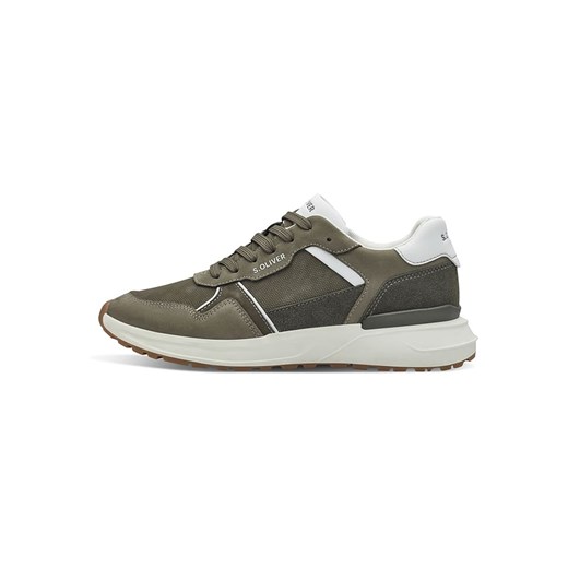 s.Oliver Skórzane sneakersy w kolorze khaki ze sklepu Limango Polska w kategorii Buty sportowe męskie - zdjęcie 183610174