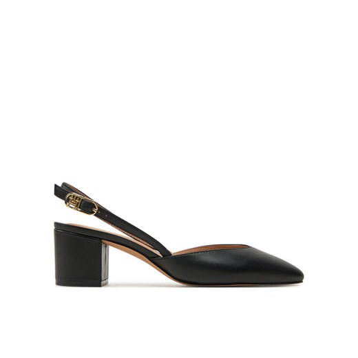 Sandały Tommy Hilfiger Pump Slingback Smooth Leather FW0FW08621 Czarny Tommy Hilfiger 38 eobuwie.pl