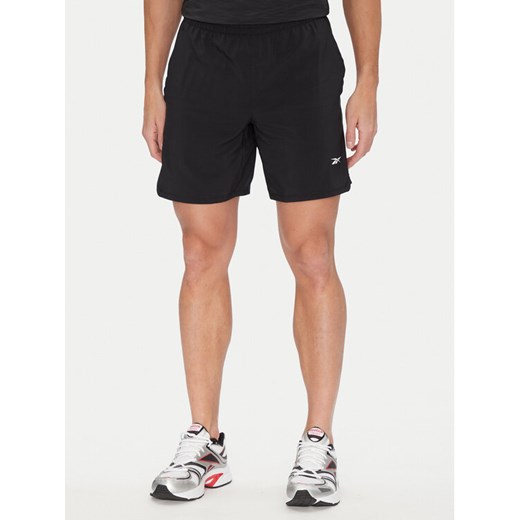 Reebok Szorty sportowe 112634 Czarny Regular Fit ze sklepu MODIVO w kategorii Spodenki męskie - zdjęcie 183612431