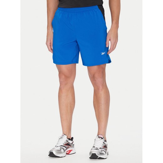 Reebok Szorty sportowe 112634 Niebieski Regular Fit ze sklepu MODIVO w kategorii Spodenki męskie - zdjęcie 183612490