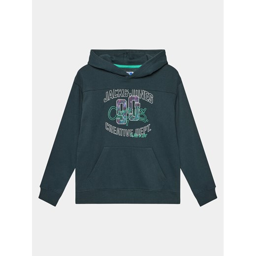 Jack&Jones Junior Bluza 12243086 Zielony Loose Fit ze sklepu MODIVO w kategorii Bluzy chłopięce - zdjęcie 183612573