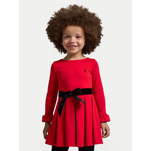 Polo Ralph Lauren Sukienka elegancka 312952161001 Czerwony Regular Fit ze sklepu MODIVO w kategorii Sukienki dziewczęce - zdjęcie 183612622