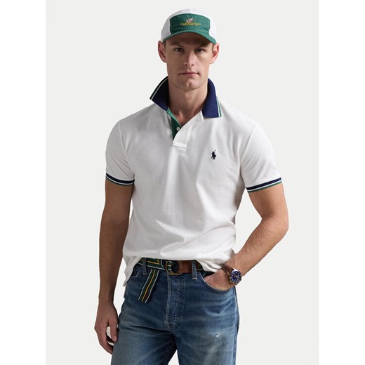 Polo Ralph Lauren Polo 710963479001 Biały Custom Slim Fit ze sklepu MODIVO w kategorii T-shirty męskie - zdjęcie 183612802