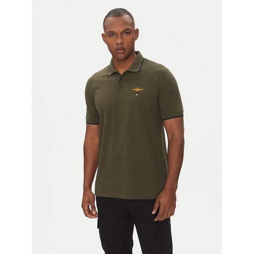 Aeronautica Militare Polo 251PO1308P82 Khaki Regular Fit ze sklepu MODIVO w kategorii T-shirty męskie - zdjęcie 183612854