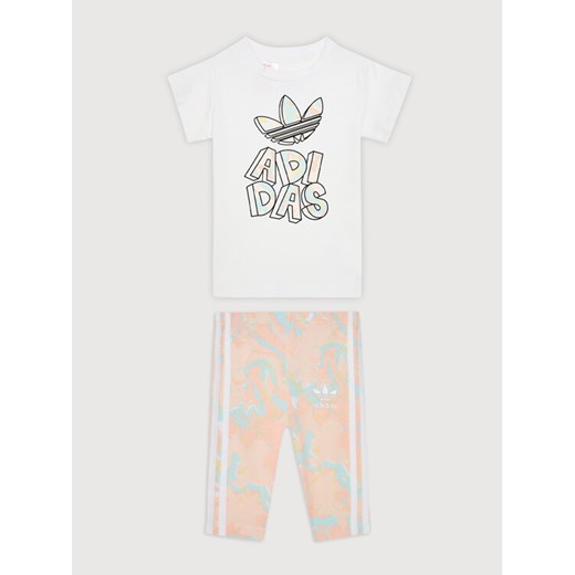 adidas Komplet sukienka i legginsy Marble Print Tee H22631 Kolorowy Regular Fit ze sklepu MODIVO w kategorii Komplety niemowlęce - zdjęcie 183612991