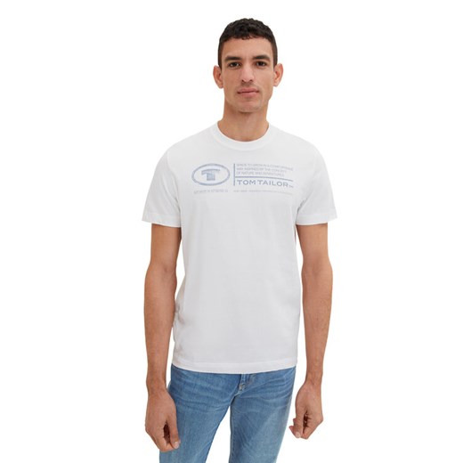 Tom Tailor T-Shirt 1035611 Biały Regular Fit ze sklepu MODIVO w kategorii T-shirty męskie - zdjęcie 183613074