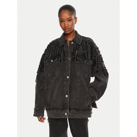 Gestuz Kurtka jeansowa Similina 10909653 Szary Loose Fit ze sklepu MODIVO w kategorii Kurtki damskie - zdjęcie 183613090