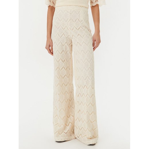 TWINSET Spodnie materiałowe 251TP2409 Beżowy Wide Leg ze sklepu MODIVO w kategorii Spodnie damskie - zdjęcie 183613091