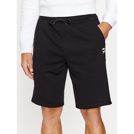 KARL LAGERFELD Szorty sportowe 705897 500900 Czarny Regular Fit ze sklepu MODIVO w kategorii Spodenki męskie - zdjęcie 183613104
