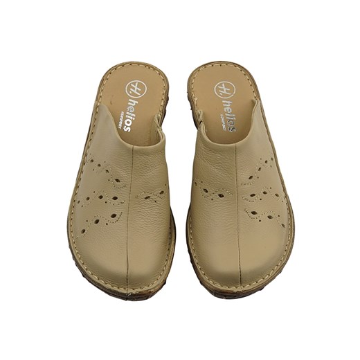 Helios Komfort klapki damskie casual skórzane 