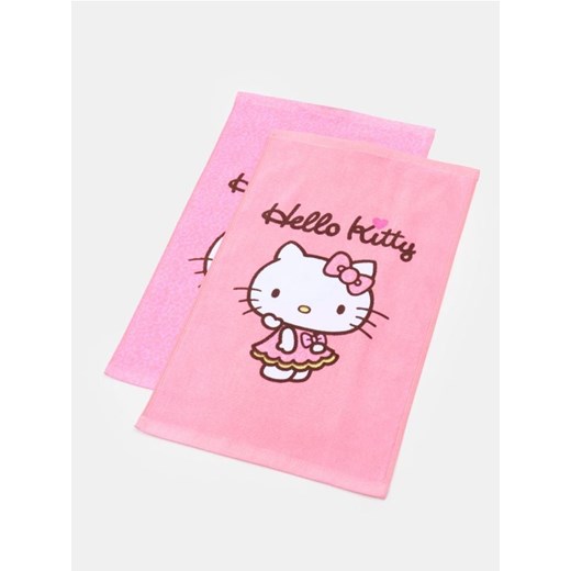 Sinsay - Ręczniki bawełniane 2 pack Hello Kitty - różowy ze sklepu Sinsay w kategorii Ręczniki - zdjęcie 183618132