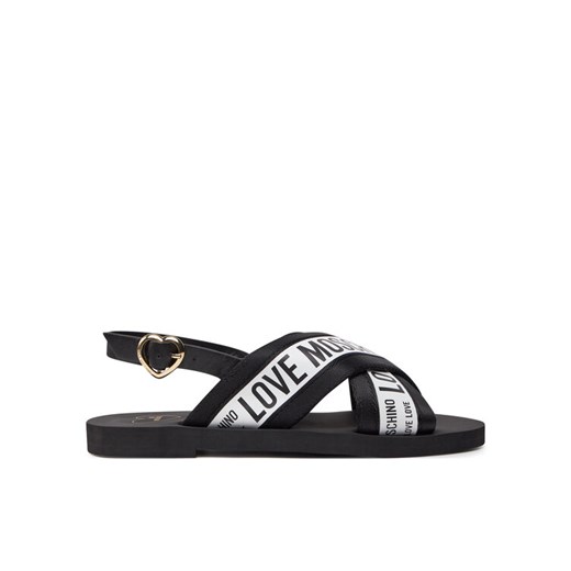 LOVE MOSCHINO Sandały JA16412G0IIX210A Czarny ze sklepu MODIVO w kategorii Sandały damskie - zdjęcie 183620151