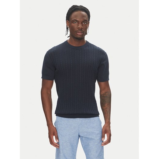 Lindbergh Sweter 30-804115 Granatowy Slim Fit ze sklepu MODIVO w kategorii Swetry męskie - zdjęcie 183620323