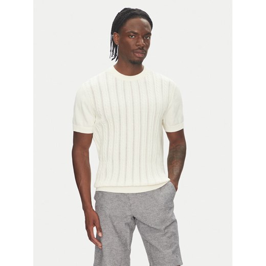 Lindbergh Sweter 30-804115 Écru Slim Fit ze sklepu MODIVO w kategorii Swetry męskie - zdjęcie 183620384