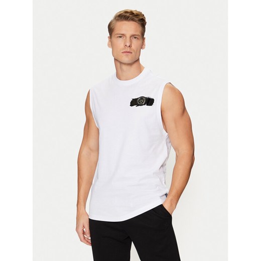 Plein Sport Tank top AADC MTK7158 SJY001N Biały Regular Fit ze sklepu MODIVO w kategorii T-shirty męskie - zdjęcie 183620500