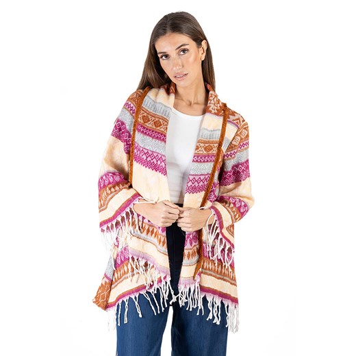 Isla Bonita by SIGRIS Kardigan w kolorze kremowo-jasnobrązowym ze sklepu Limango Polska w kategorii Swetry damskie - zdjęcie 183623601