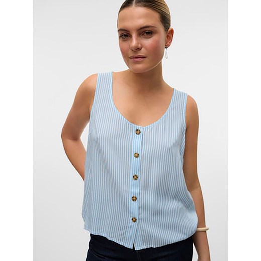 Vero Moda Top w kolorze błękitno-białym ze sklepu Limango Polska w kategorii Bluzki damskie - zdjęcie 183623740