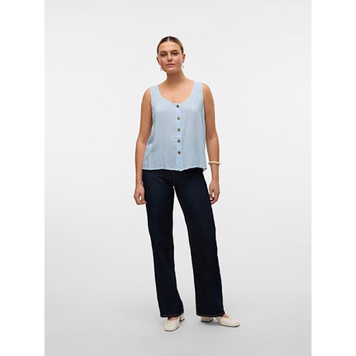 Bluzka damska Vero Moda casualowa z wiskozy z okrągłym dekoltem 